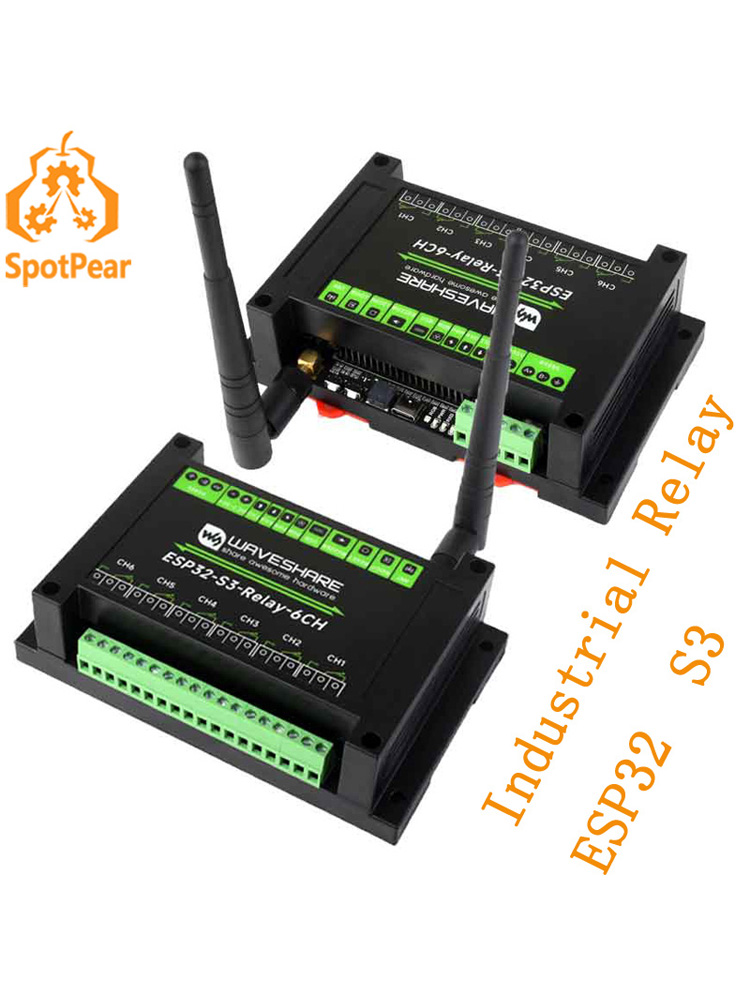 ESP32-S3 Relais Industrie 6-Kanal IOT WiFi Bluetooth RS485 Onboard Pico Hut-Schnittstellen Integrierte Schutzschaltungen
