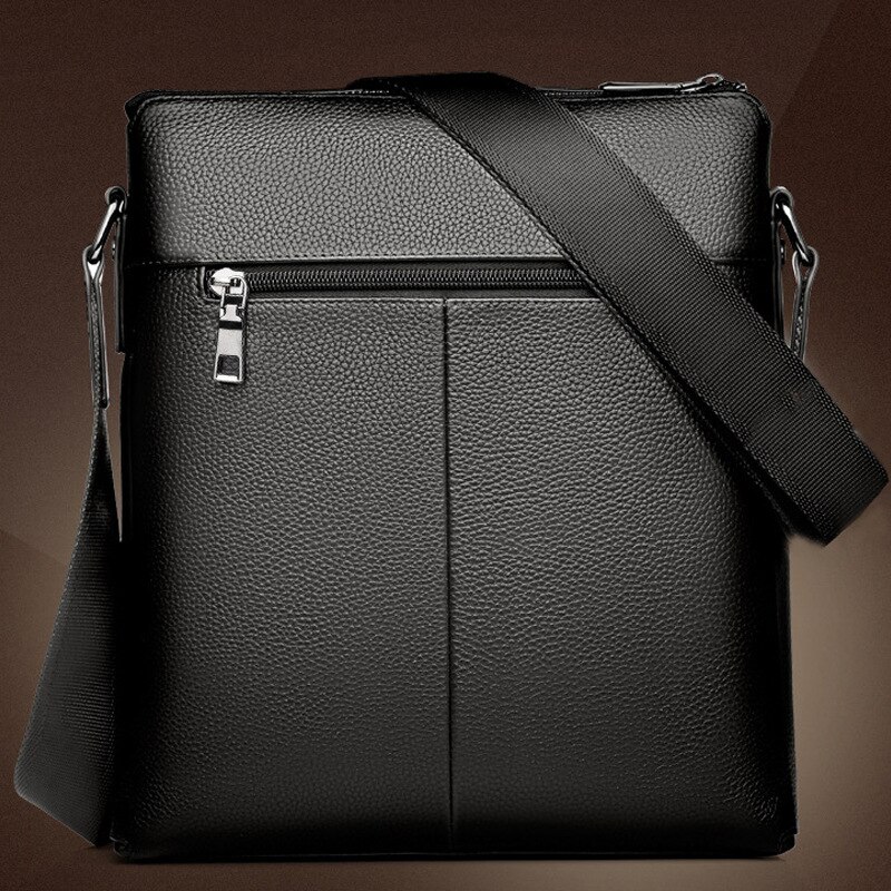 Business Mannen Messenger Bag Handtas Zwart Bruin Mannelijke Composite Lederen Tassen Voor Mannen Crossbody Schoudertas