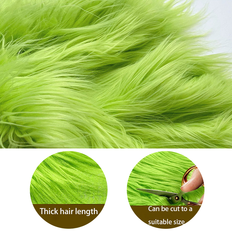 Zachte lange vachtstof kleurrijke vierkante pluche kunstmatige patchwork doe-het-zelf handgemaakte kerstpop baard haar kussen naaimateriaal accessoire