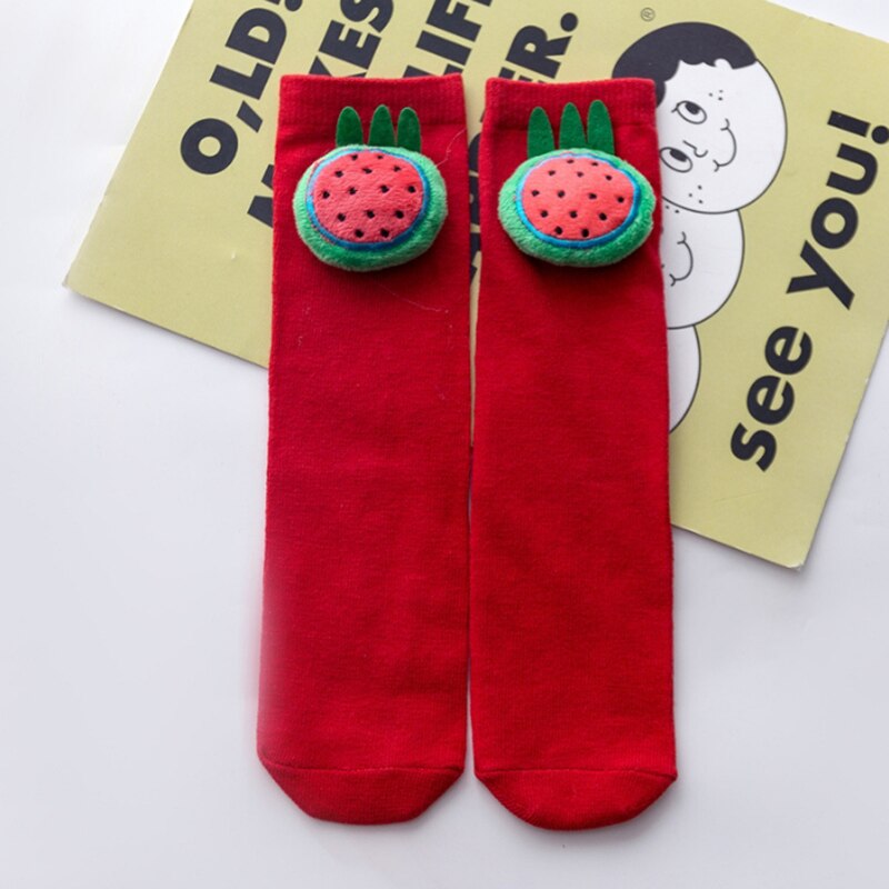 2 Paare/los Karikatur schöNe Jungen Mädchen Socken herbst und Winter Atmungsaktive Baumwolle Art Socken Für Jungen Mädchen Gerade Socken