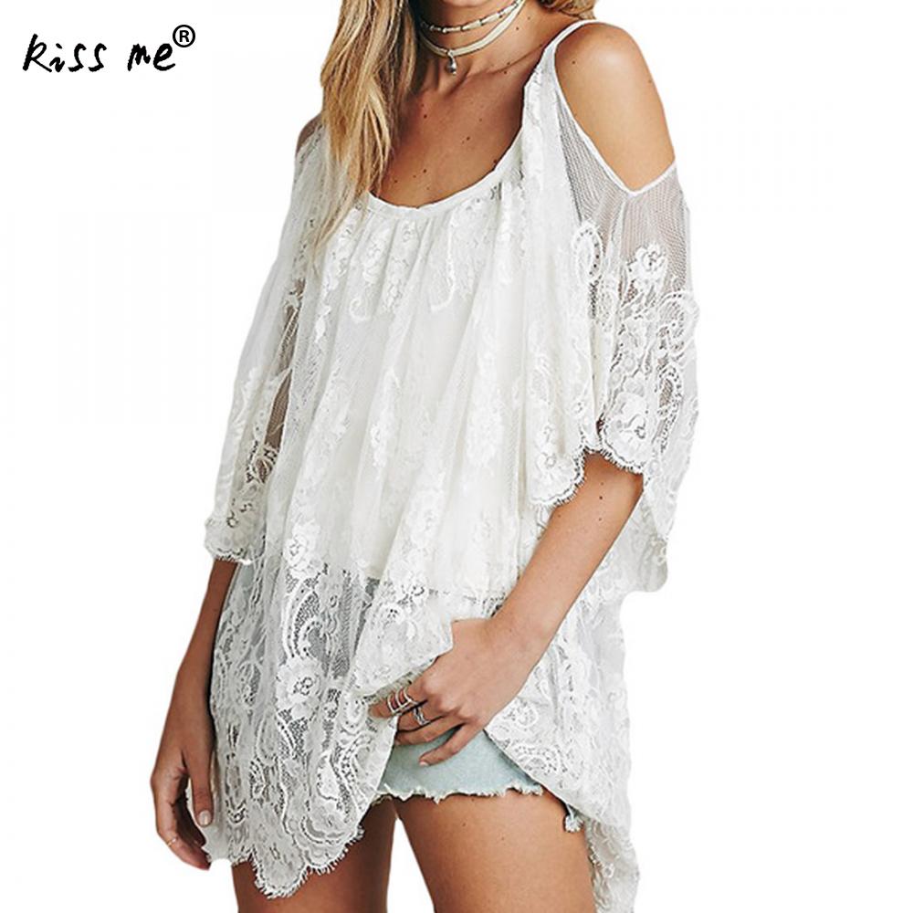 Zomer Vrouwen Bikini Cover Up Bloemen Kant Hollow Haak Badpak Cover-Ups Badpak Beachwear Tuniek Off Shoulder halter