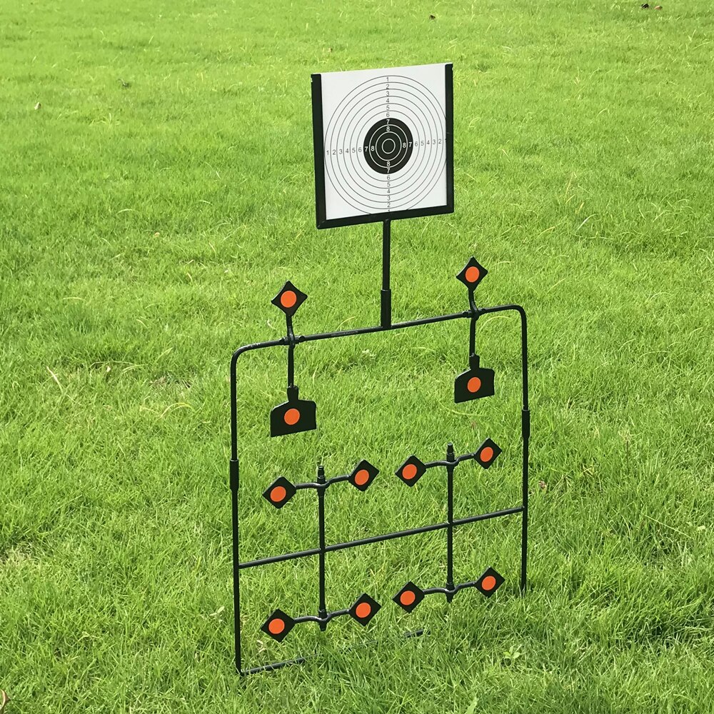 Cible de tir à réinitialisation automatique, support de cible rotative avec 20 cibles en papier, pratique de tir