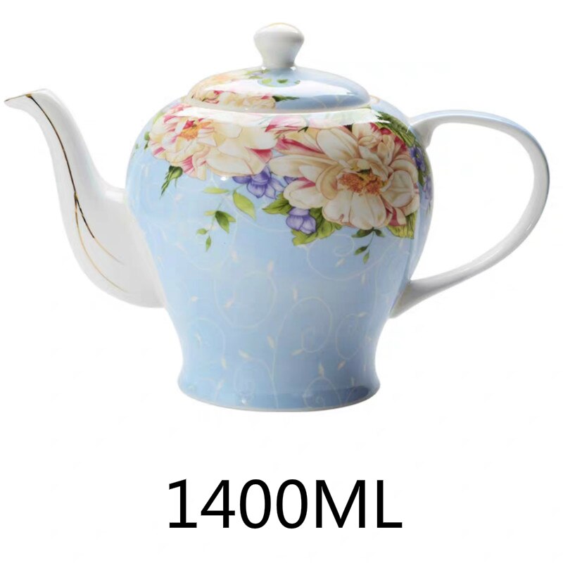 Bone China Theepot 400Ml/900Ml/1400Ml Keramische Thee Pot Set High Grade Porselein Waterkoker Grote capaciteit Theepot Voor Huwelijkscadeau