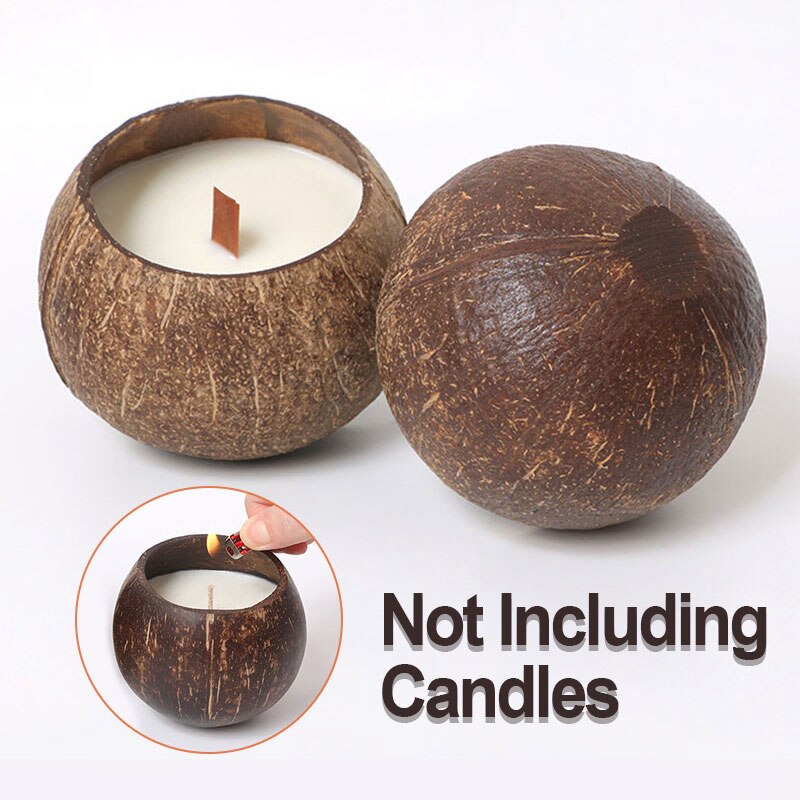 Recipiente vacío con forma de concha de coco, recipiente para hacer velas perfumadas, DIY, accesorios de taza de vela de cera de soja