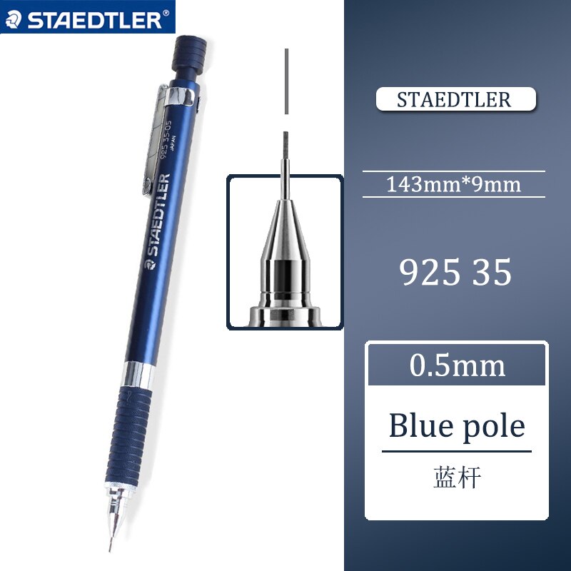 Lápiz automático Staedtler 925 Series 25 | 35 lápiz de dibujo de lápiz movible de centro de gravedad bajo de varilla de Metal: 925 35 0.5mm