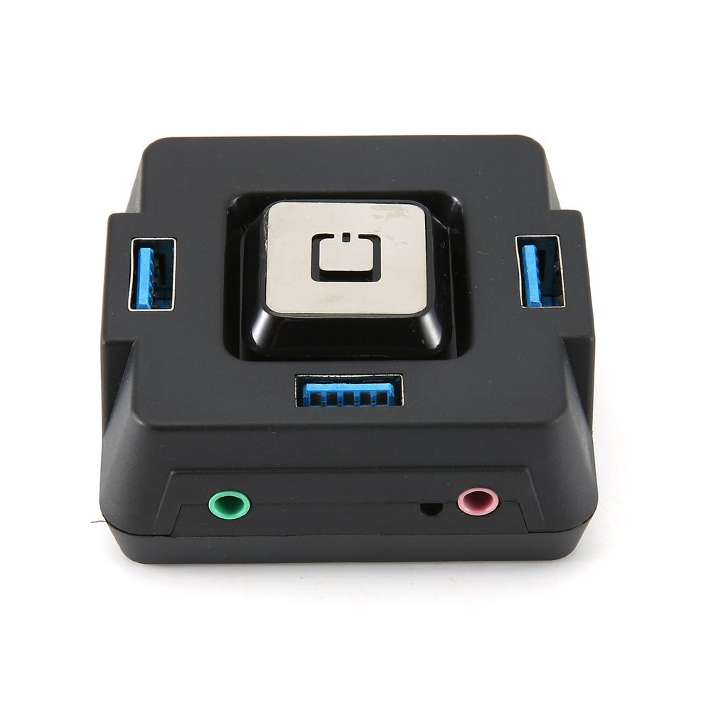 Multi-function USB3.0 Computer Desktop Switch Internet Cafe Home Office Desktop Chassis Switch USB3.0 With Sound Card