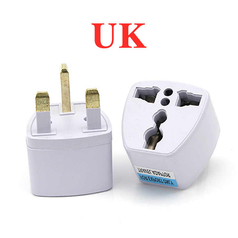 Universal Worldwide Adapter Electric Socket AU UK US EU Plug Adaptor Travel Wall Charger AC Power Option 2 USB Charging Port: UK