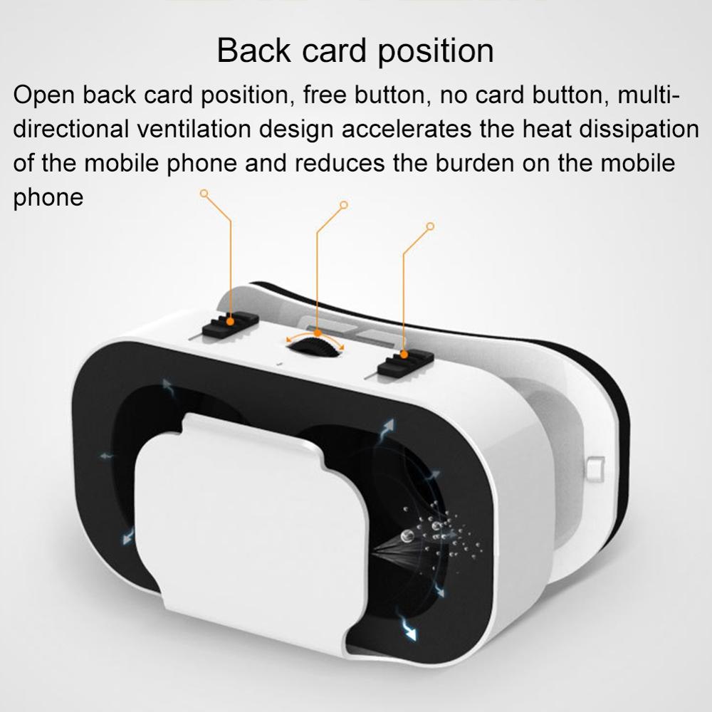 Vr virtual reality 3d glasögon box stereo vr kartong 5th generation huvudmonterade virtual reality glasögon hög