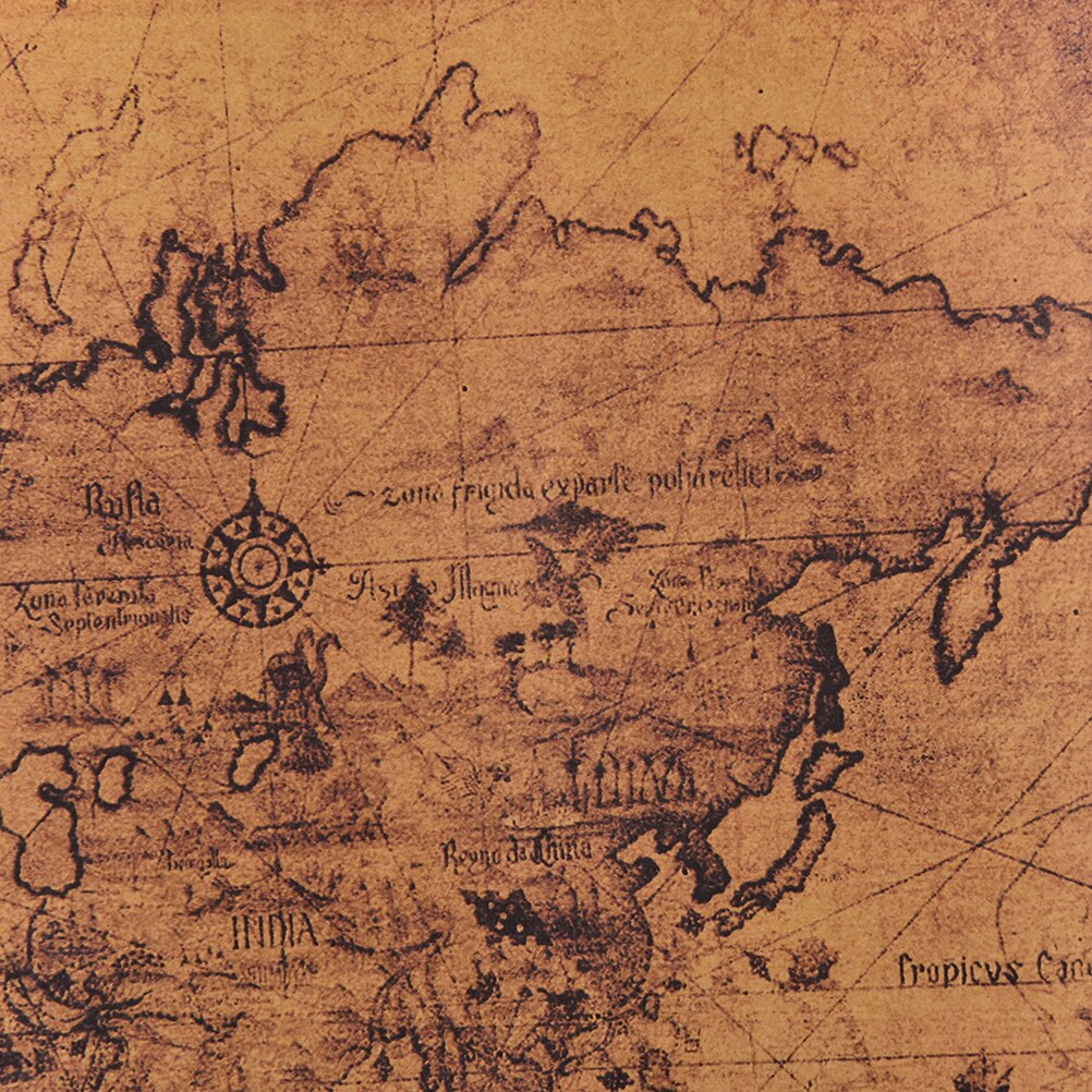 Retro Vintage Style World Map Paper Posters Retro ... – Grandado