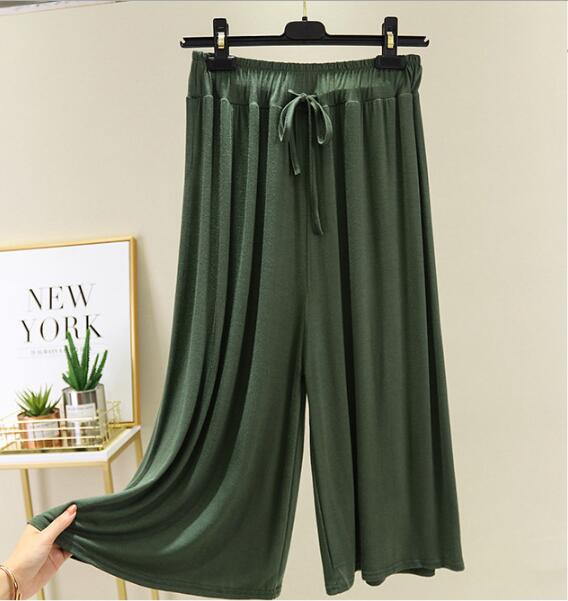 Loose women pajamas pant modal cotton sleepwear home pant spring autumn lounge wear pajama pants pyjama pants women sleeping: army green