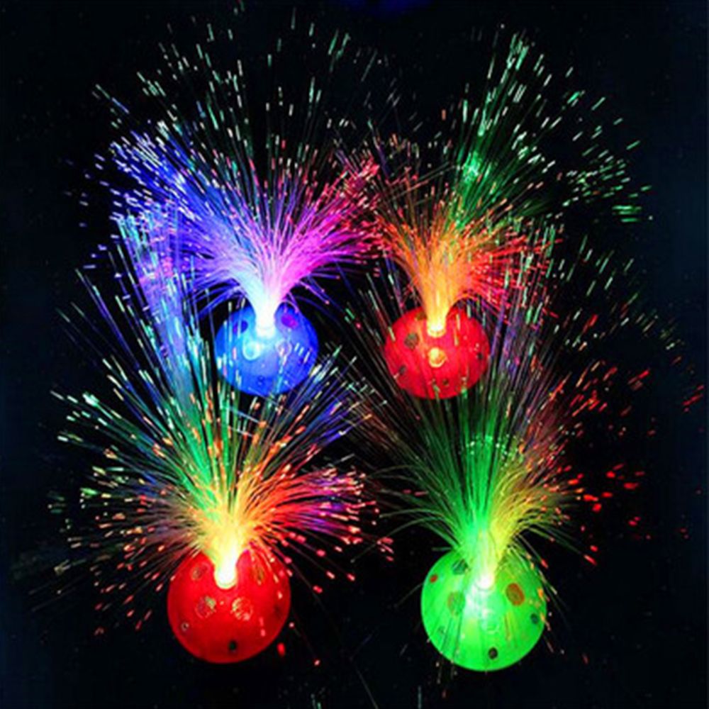 1 PC Luminous Multi-color LED Fiber Light-up Toy Rings Party Gadgets Kids Intelligent Toy Wedding Decoration Tool