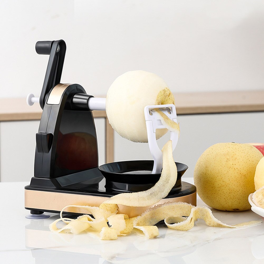 Éplucheuse de fruits et de pommes, multifonction, rotative, à manivelle, coupe manuelle, Gadget de cuisine