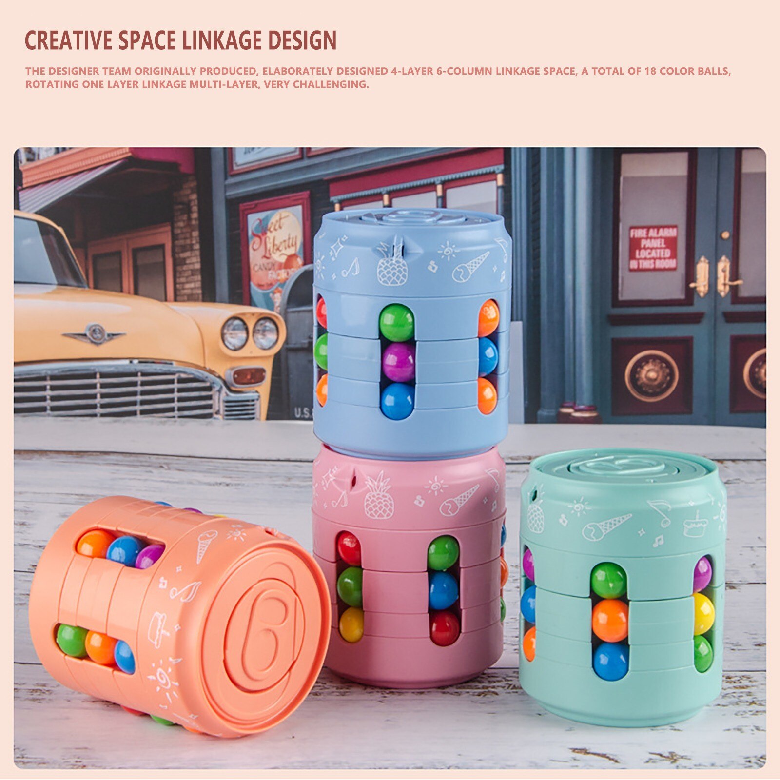Stress Spel Speelgoed Voor Kinderen Magic Spinning Bean Draaiende Kan Decompressie Speelgoed Kid Kinderen Speelgoed