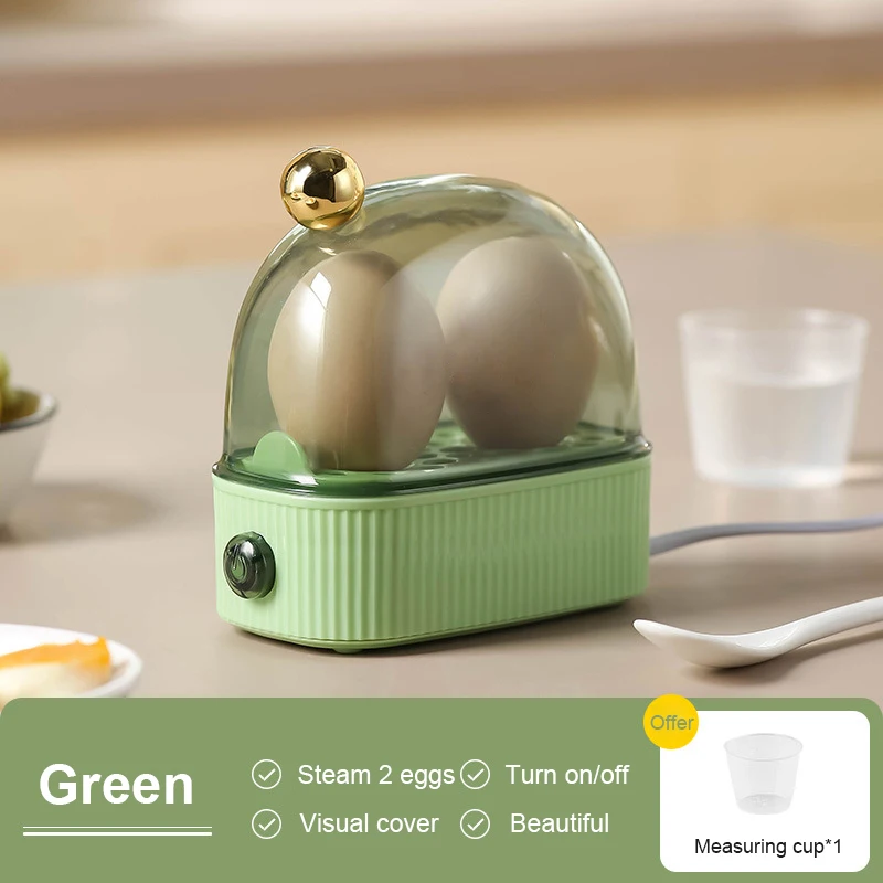 Multifunksjonell elektrisk eggkoker varmeapparat automatisk avstengning mini egg matdamper krypskytt frokost matlagingsmaskin eu: Brun / Uk