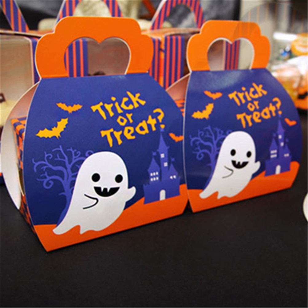 10 pièces boîtes à bonbons volant fantôme Portable Halloween fête fournitures bonbons conteneur emballage boîte bricolage boîtes à nourriture jetables