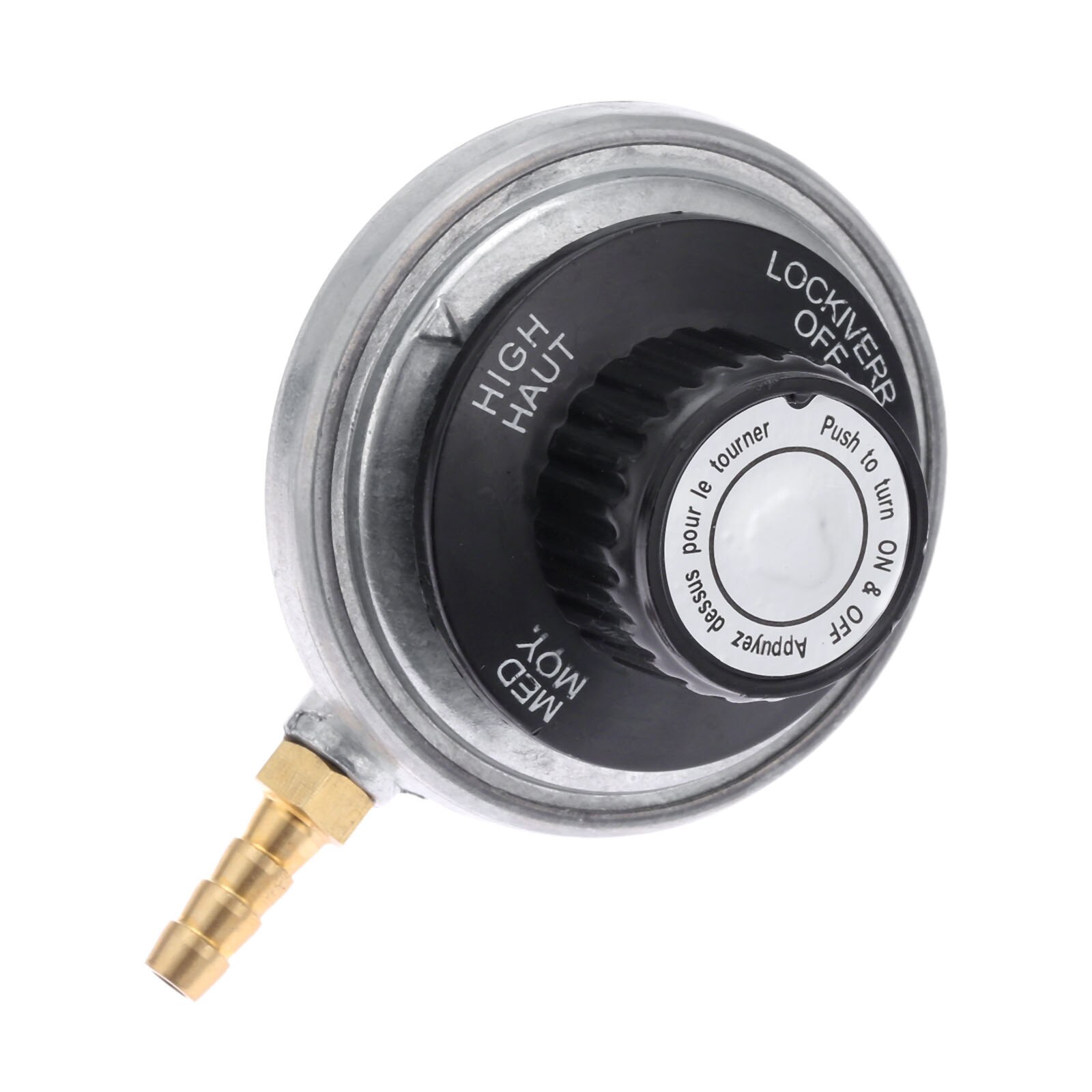 1Pc For one pound propane tank Low pressure gas regulator with 1/4” barb hose connection Outlet &amp; 1”-20 UNEF Inlet