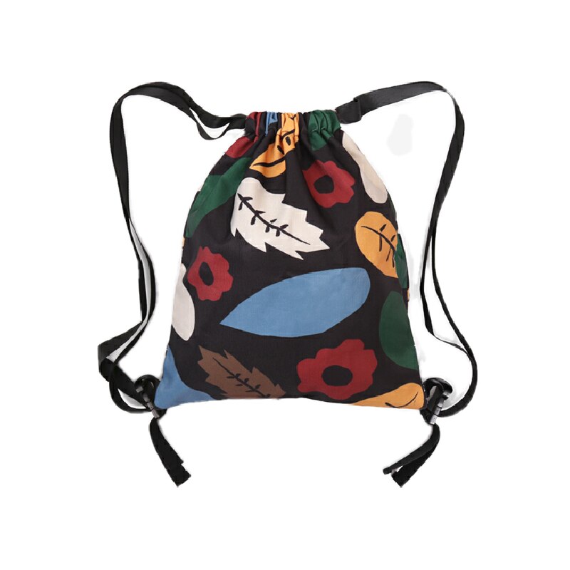 Freein Kleurrijke Gedrukt Pouch Tasje Rugzak Bloemblaadje Leaf Outdoor Waterdichte Japanse Wandelen Lente Zomer Stijl: Style1