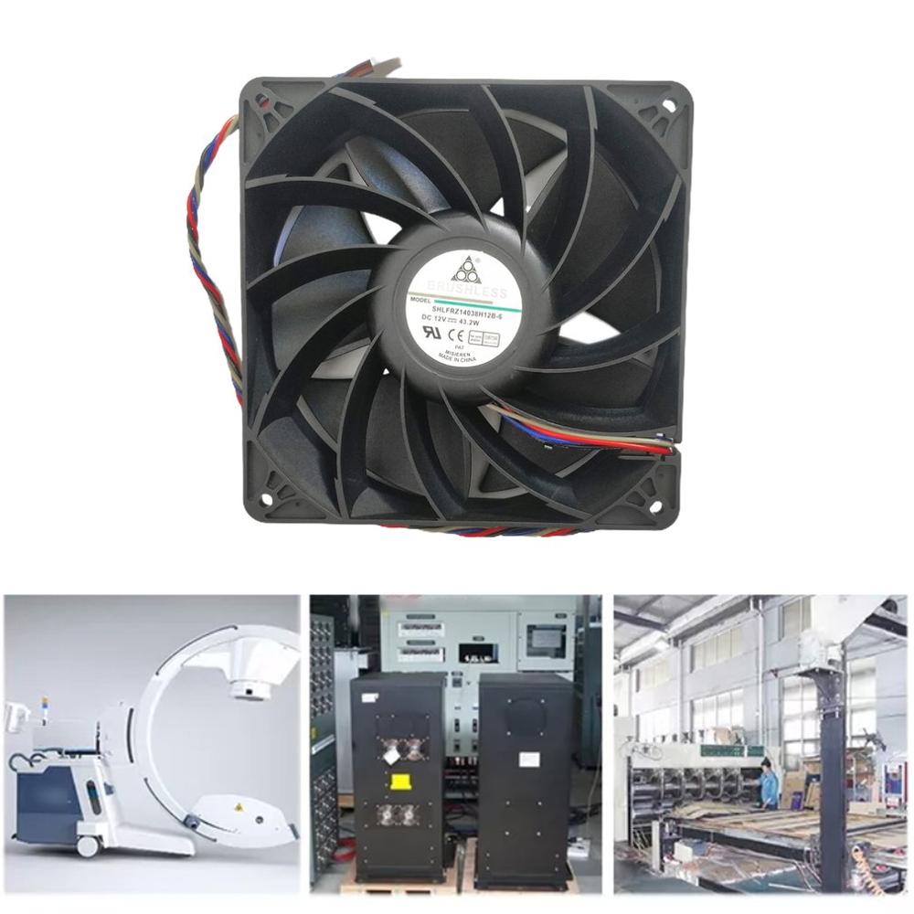 High Speed Metal Cooling Fan 14cm 12v 43.2w Large Air Volume E9 E10 Pwm Cooling Fan Efficient Radiator