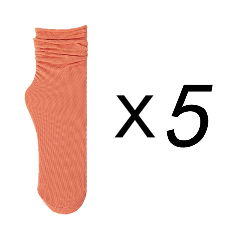 5 pares mulheres meias altas macias, velet soltas alças, meias fortes para meninas respiráveis meias masculinas um tamanho unissex: watermelon red