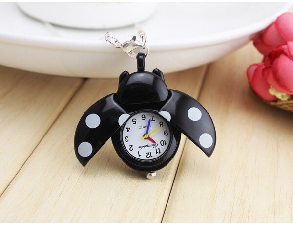 Popular Mixed Bulk 1pcs Color Ladybug Necklace Pendant Watches