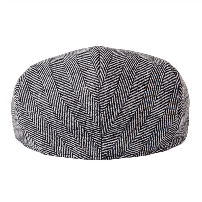 Feion – chapeau en laine mélangé pour homme, plat, à carreaux, collection été et automne, 721