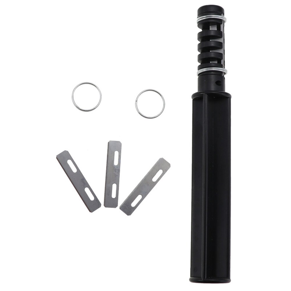 Diy leren koordmes hand roterende snijdraadsnijder leren band lederbewerking gereedschap koordmes met 3 messen: Default Title