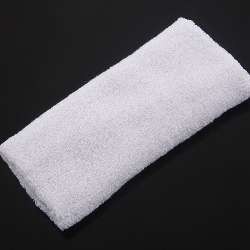 Sports Cotton Basketball Long Wristband Elbow Guard Pad Sweat Band Sports, White