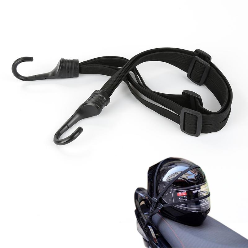 2 pièces casque de moto élastique corde sangle tendeur élastique 2 crochet ceintures de tension rétractable bagages moto accessoires
