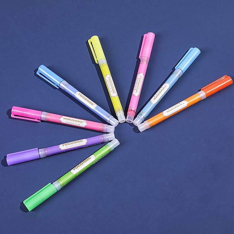 Fluorescent Highlighter Pen Markers Pastel Drawing Pen for Student School Office Supplies Cute Stationery