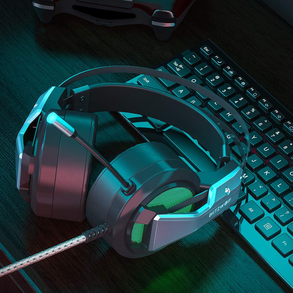 BlitzWolf BW-GH1 Gaming Headphone with Microphone 7.1 Surround Sound Noise Isolating Game Headset Gaming for Computer PC for PS4