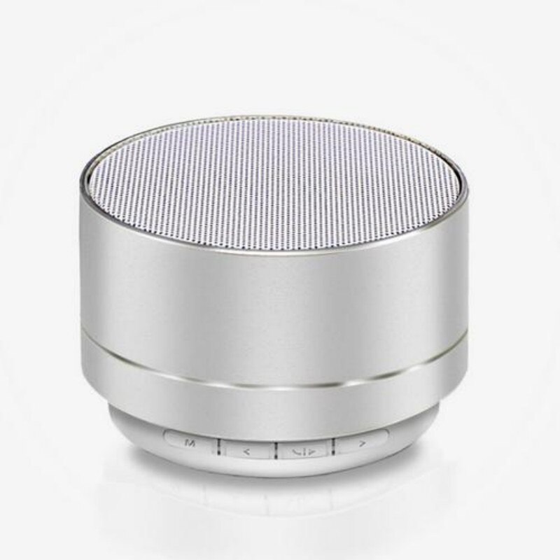 Bluetooth Speaker Mini Draadloze Speaker Speler Stereo Subwoofer Buiten/Home Tf Stereo Sound Speaker Voor Pc Mobiele Telefoon: silver