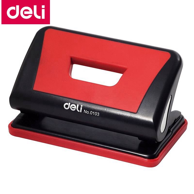 Deli 0103 Office Desk 6mm Hole punch binding hole punch two holes distance 80mm punch papers capacity 10 pages 80g