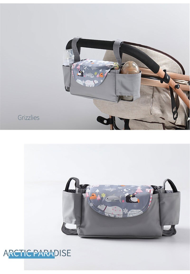 Baby Luiertas Kinderwagen Opbergtas Multifunctionele Baby Fles Water Bekerhouder Waterdichte Mom Outdoor Reizen Luier tassen