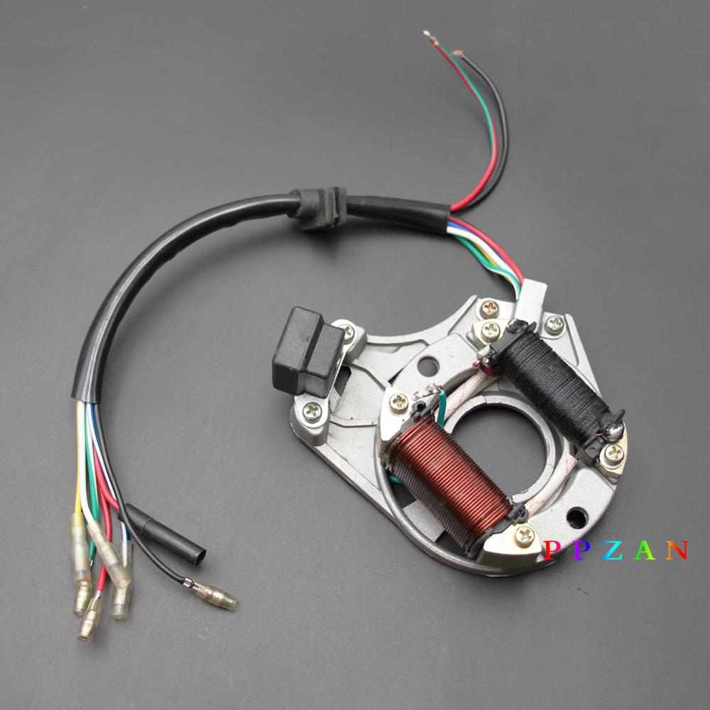 ATV Quad STATOR IGNITION MAGNETO PLATE For 50CC 70CC 90CC 110CC 125CC Chinese 2 Coil Taotao Coolster Sunl JCL PPZAN: D