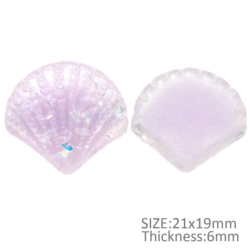 10 stk slikfarvet pailletter skal 3d harpiks flatback cabochon håndværk tilbehør diy ,10 yc 11635: 1108028003