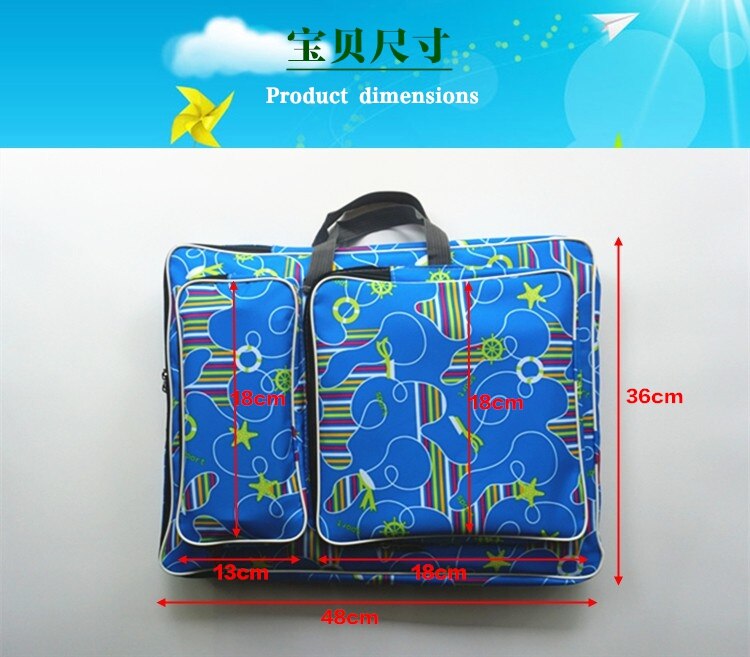 Cartoon Drawing Set Art Bag A3 Sketch Pad/Drawing Kit 8K Art School Bag Painting Bags for Kids Sketchpad Bag Waterproof