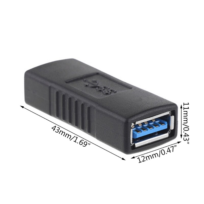USB 3.0 typu A Adapter żeński do żeńskiego przejścówka męsko-żeńska przewód łączący Adapter do laptopa