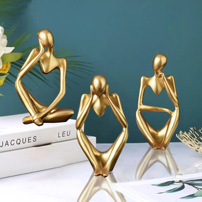Scandinavische kunst abstracte figuren woondecoratie, mini-ambachten, licht luxe entree ornament, desktop decoratie 1pc