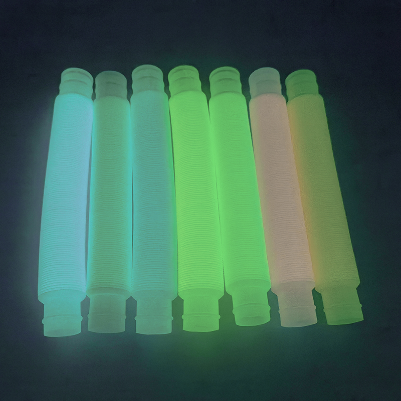 Grands Tubes Pop lumineux de 46MM, jouets Anti-Stress, autisme sensoriel Anti-Stress, jouets à soufflet en plastique pour enfants