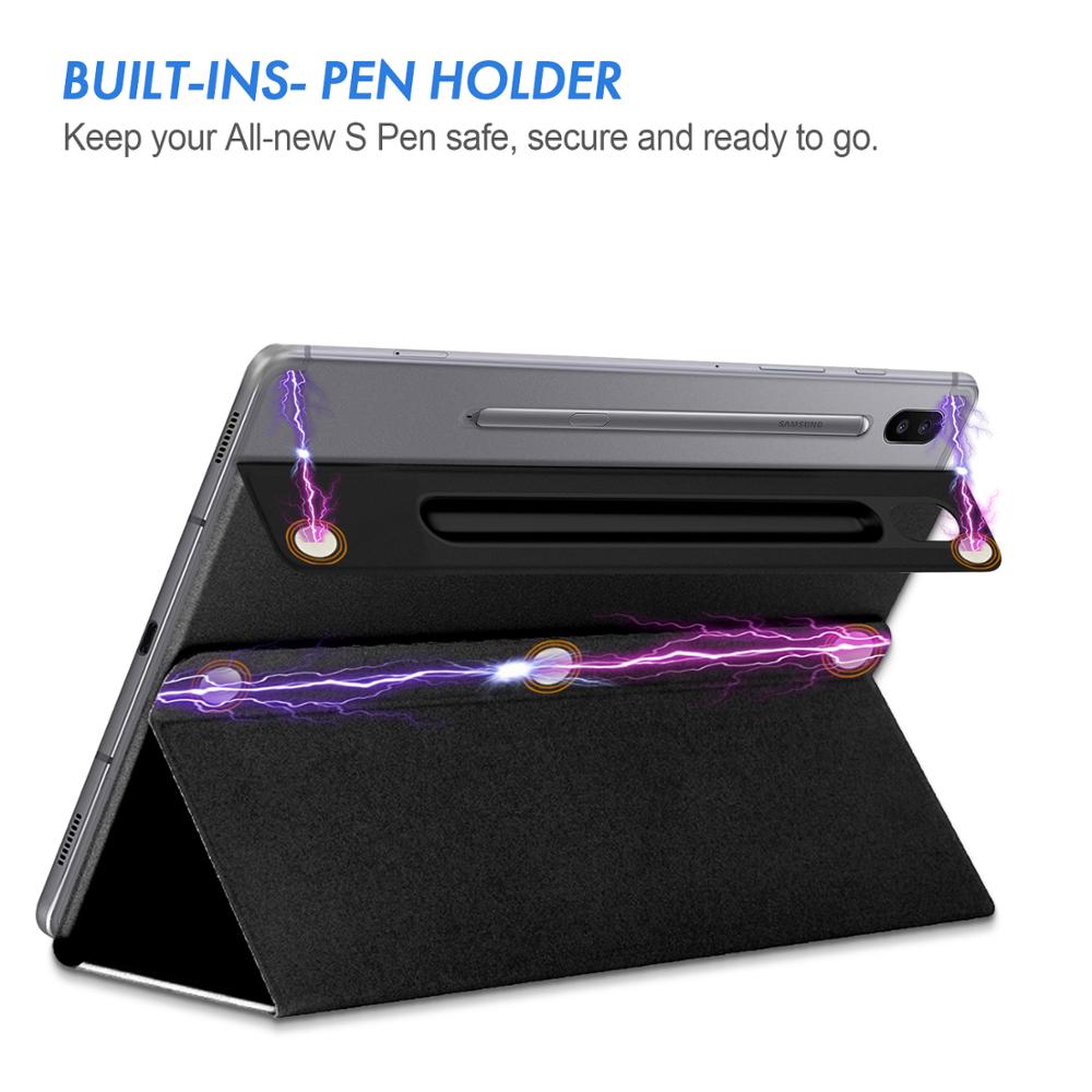 Falten Folio fallen Für Samsung Galaxis Tab S6 10,5 SM-T860 SM-T865 Schlank Leichte magnetische schutzhülle Stand Abdeckung