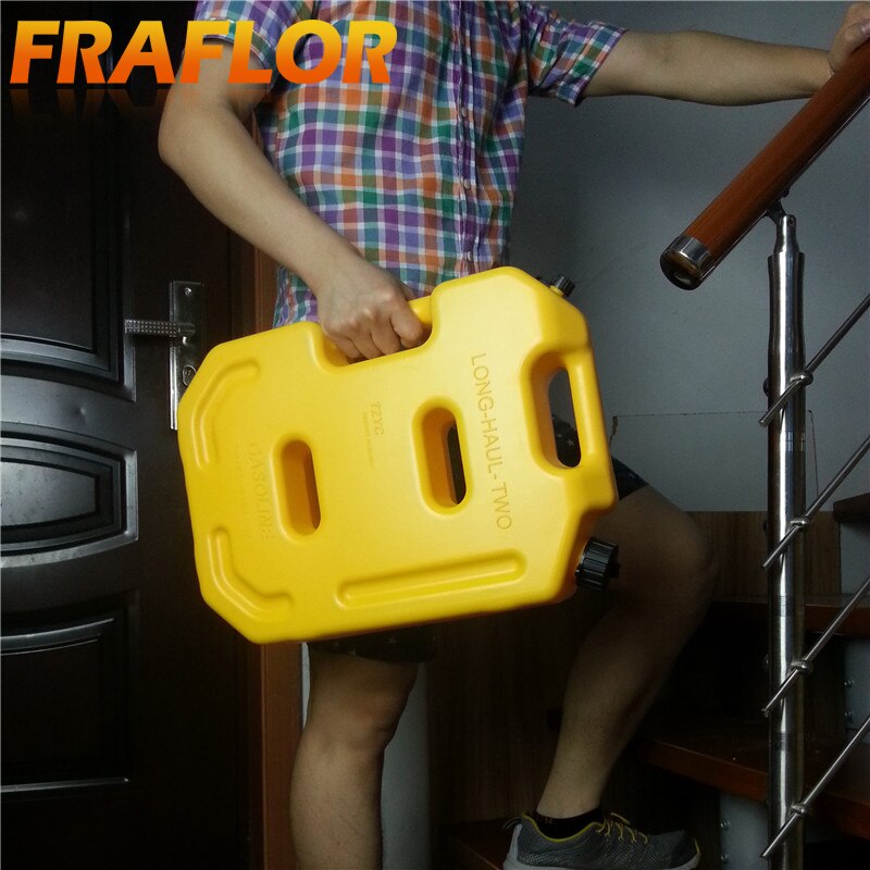 Yellow 10L Fuel Tank Cans Spare Plastic Petrol Tanks Mount Motorcycle Car Jerrycan Gas Can Gasoline Oil Container Fuel-jugs