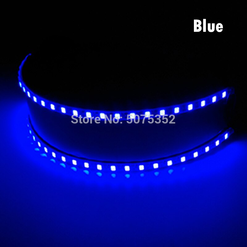 Neue LED Licht hoch Sonnenbrille Coole Leucht Gläser für DJ tanzen Party Bühne Zeigen Licht Brillen Liefert Kostüm Requisiten: Blau