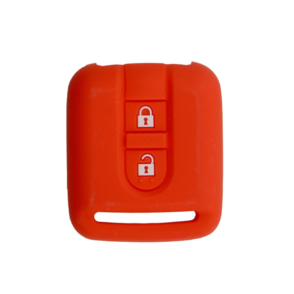 Okeytech afstandsbediening autosleutel siliconen hoesje voor nissan qashqai micra navara almera note rubberen hoesje beschermhoes 2 knoppen: Rood