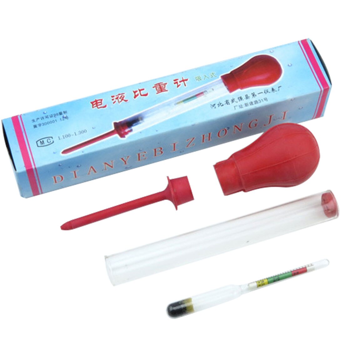 1.1-1.3 kolorowa strefa baterii hydrometr próbnik elektrolit kwasowy ołów zalany 330 mm długość