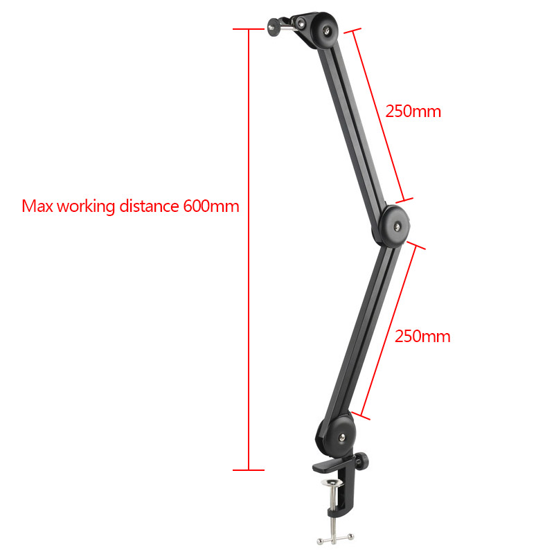 Microscope Video Camera Webcam Desktop Work Arm Stand Adjustable Boom Table Working Hanger Cantilever Stand Holder 1/4 6mm