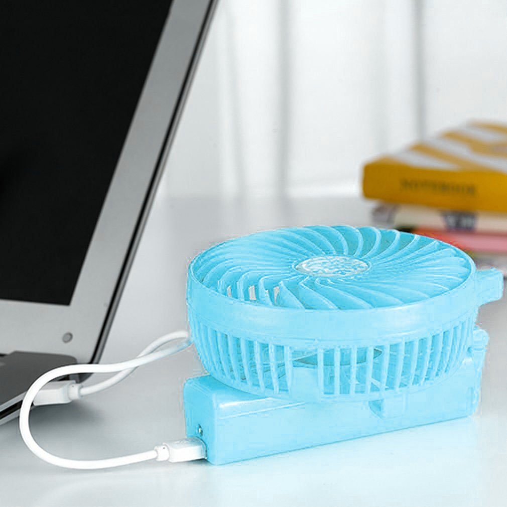 Bærbar håndblæser usb genopladelig foldbar håndholdt mini ventilator køler 3 hastighed justerbar køleventilator indretning