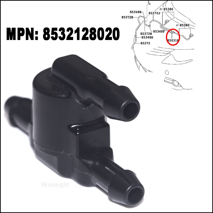 Toyota RAV4 Windshield Wiper Windshield Wiper Washer Check Valve For Toyota Corolla, Tundra, Lexus - OEM 85321-28020 Oem Lexus Windshield - Foto 9