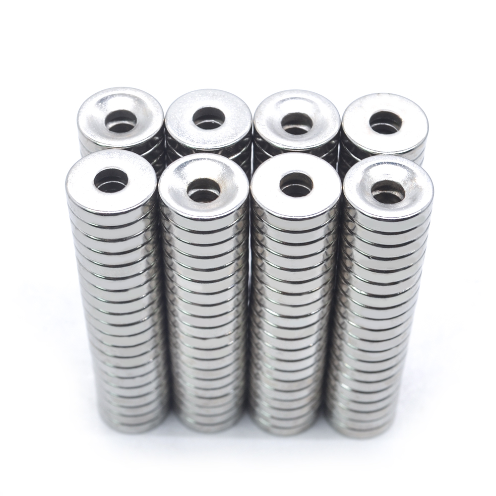 12x3-4mm Super Strong Round Magnet With holes Refrigerator Magnet for Fridge, DIY, Building, Scientific and Office Magnets