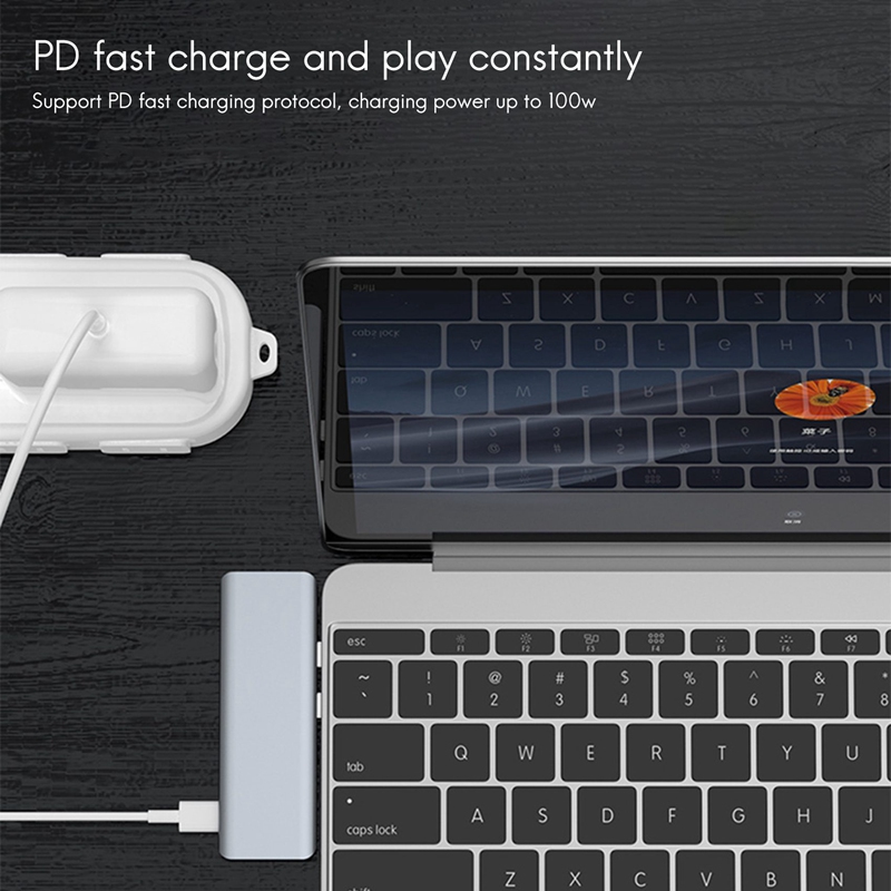 USB Typ C Hub zu HDMI-Kompatibel MST 4K USB C Hub Docking Bahnhof, geeignet für Profi Luft Apfel Computer Adapter