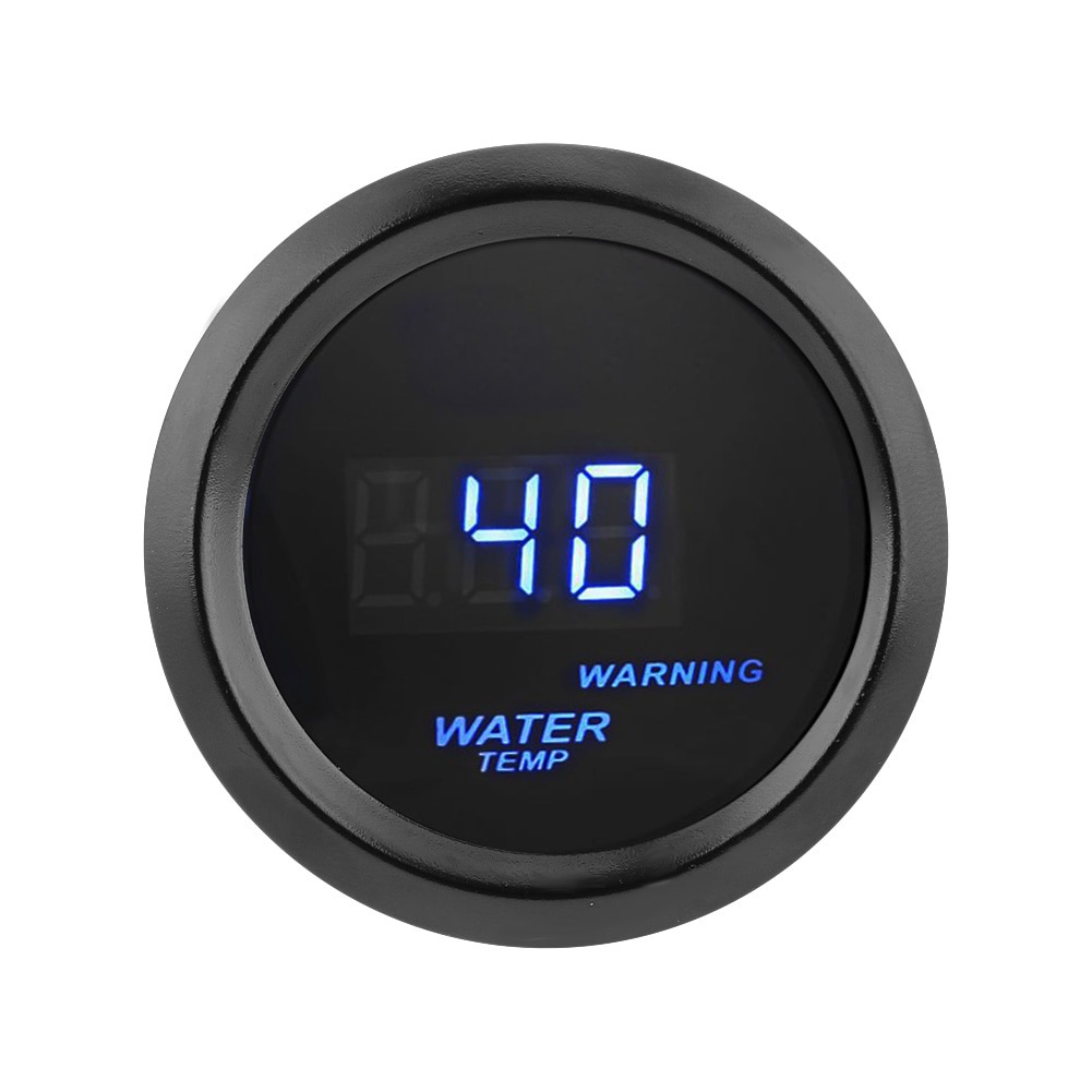Universal 2 Inch 52mm Car Blue LED Digital Water Temperature Fahrenheit Gauge Kit with Temp Sensor for most of cars and motors